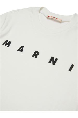 tshirt in cotone bianco MARNI KIDS | M002MVM00RF0M114